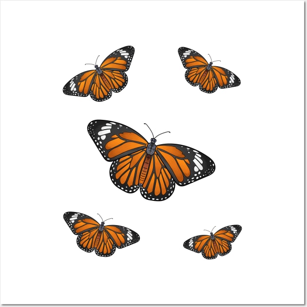 Monarch butterfly cartoon illustration Wall Art by Cartoons of fun